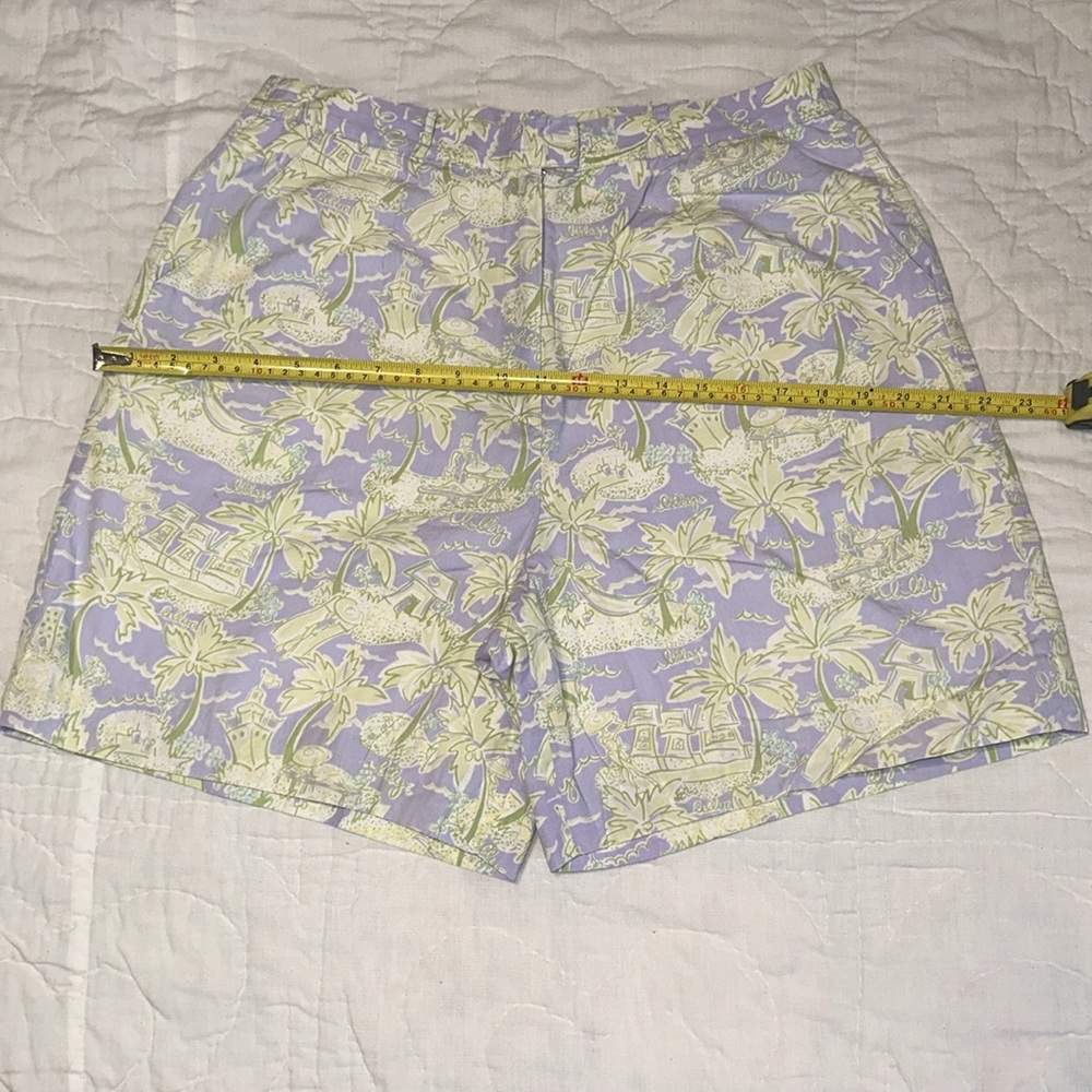 Vintage Lilly Pulitzer Lilac & Light Green Shorts Sz 12 - Picture 11 of 14